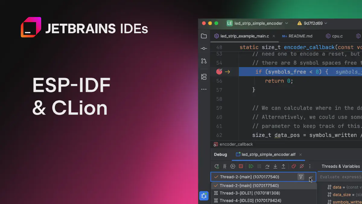 Featured image for Working with ESP-IDF in CLion