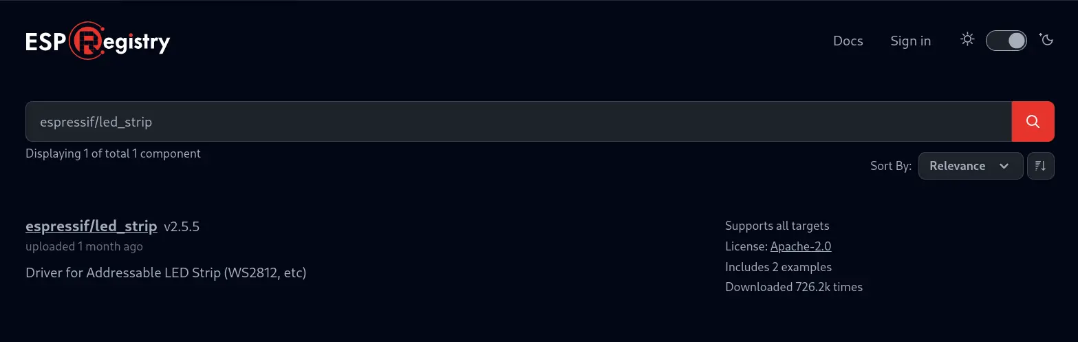 Component search