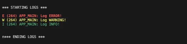 Fig.3 - Logging output - Info level