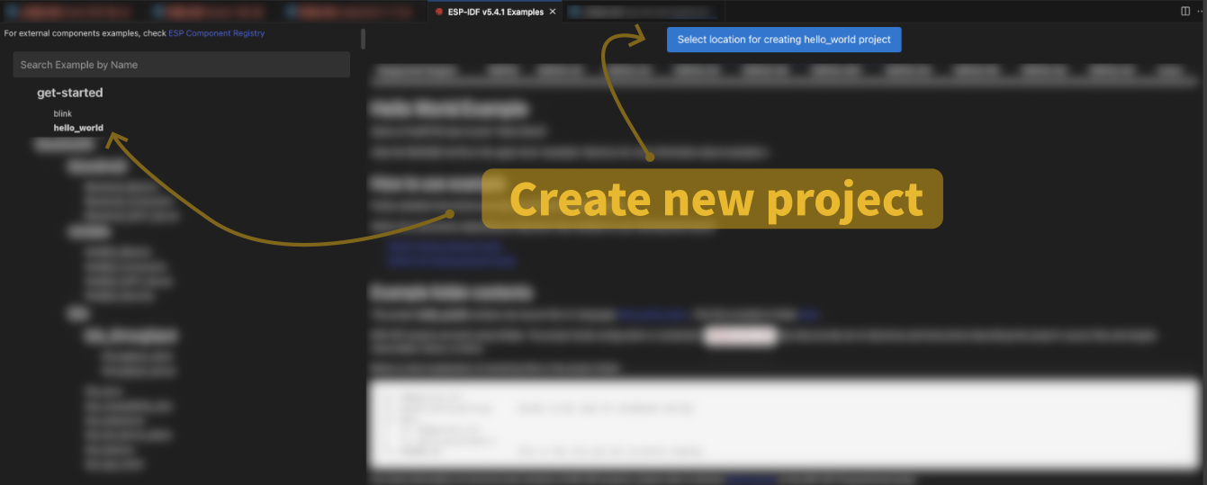 Fig.1 - Create new project tab