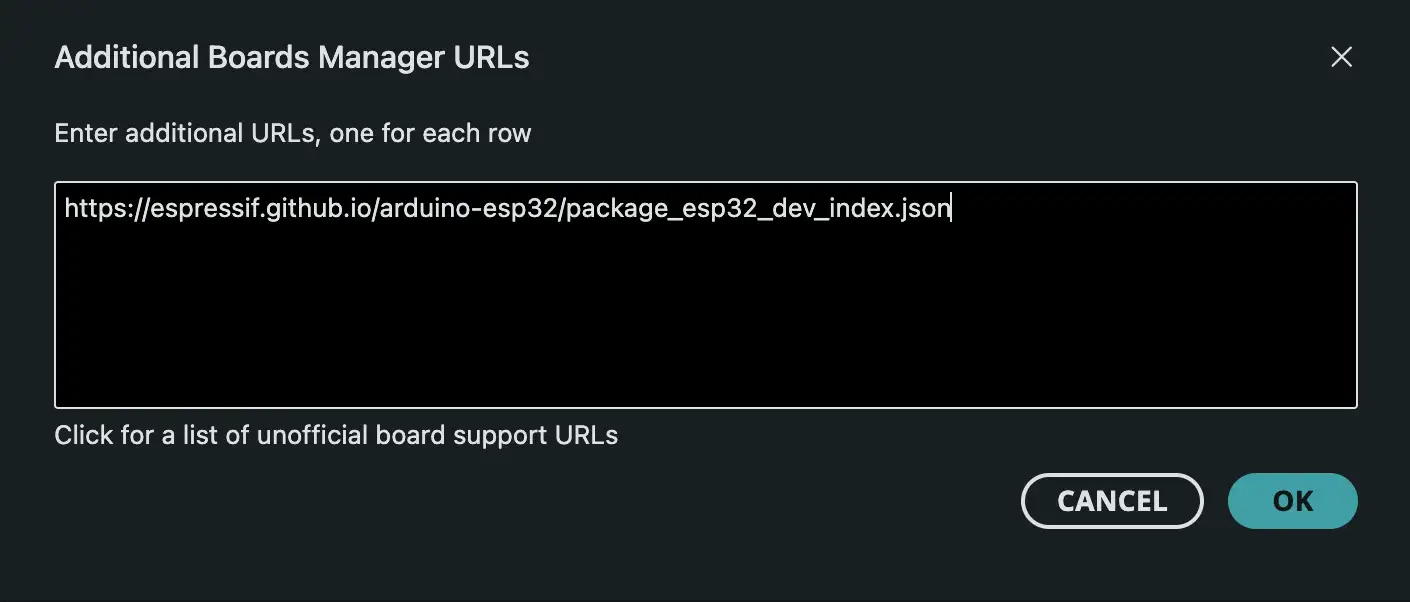 Adding board manager url