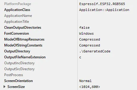 Picture: Embedded Wizard Configuration.