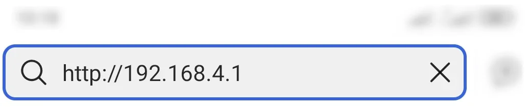 Fig. 1 – Entering the IP address in the browser