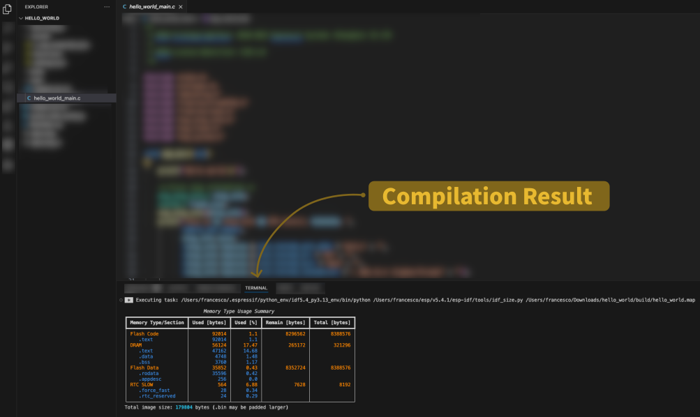 Fig.3 - Compilation result