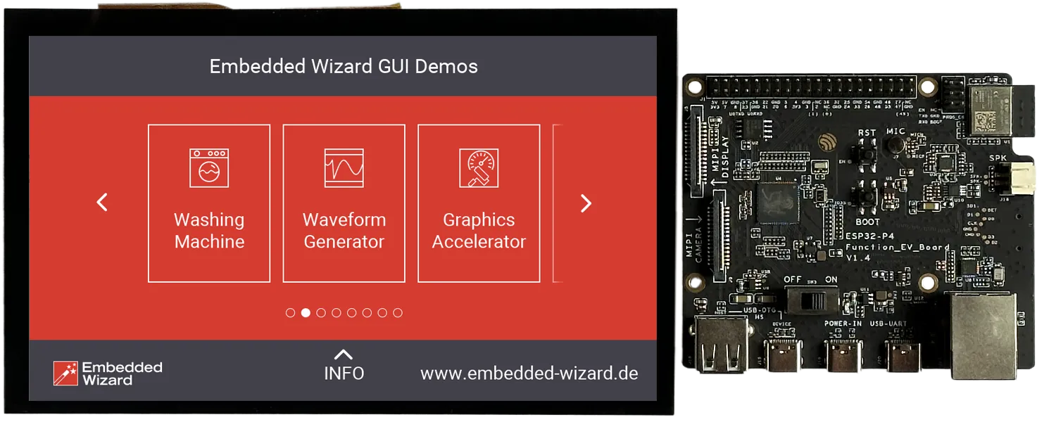 Picture of ESP32-P4 board.