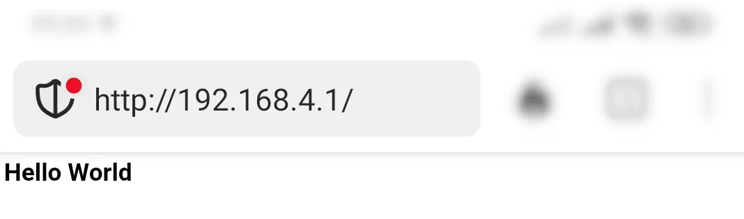 Fig. 3 – HTML page displayed