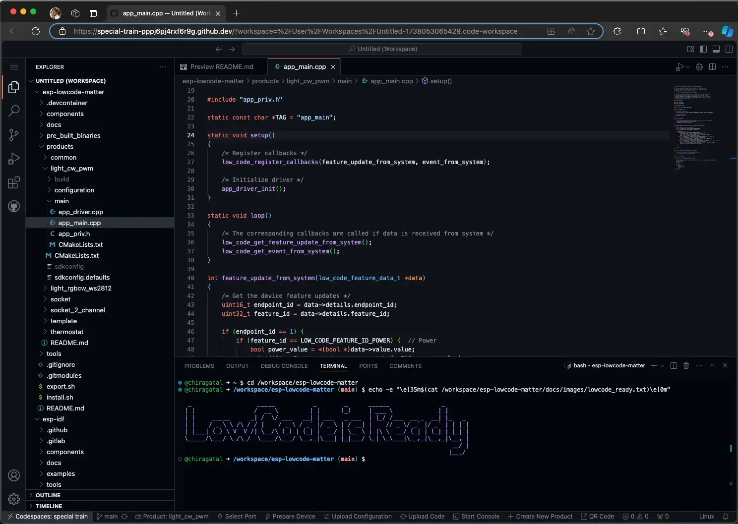 ESP LowCode Codespaces