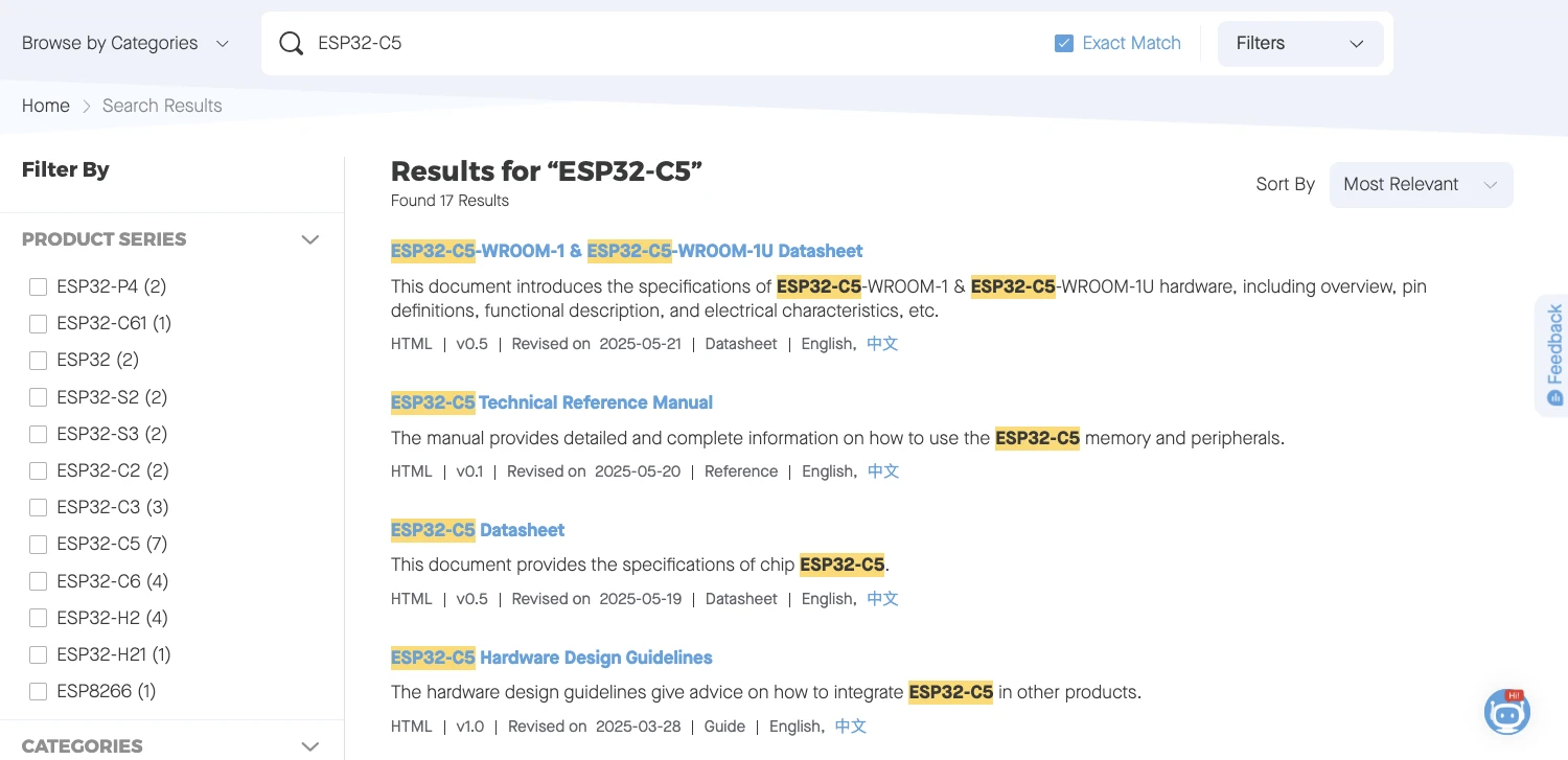 Exact Search in Document Center