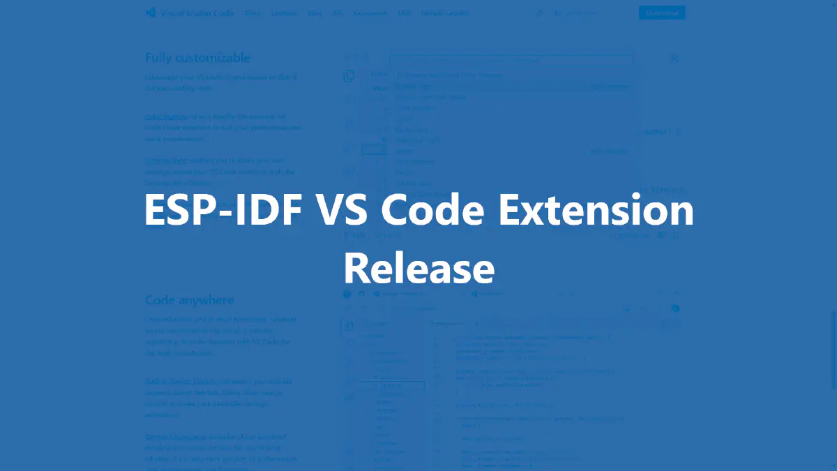 Featured image for ESP-IDF VS Code Extension v1.9.0 release