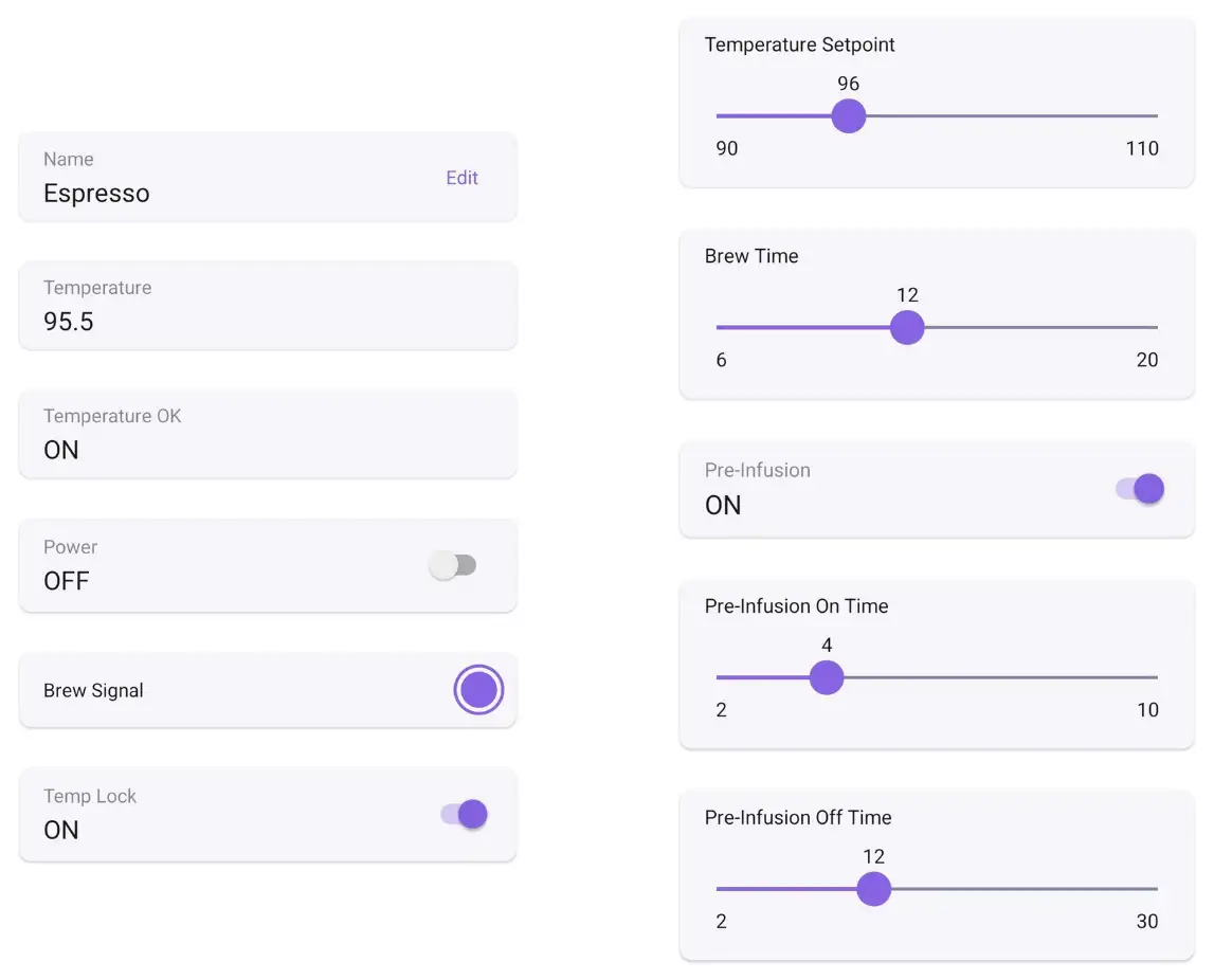 RainMaker control settings