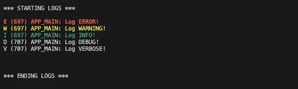 Fig.5 - Logging output - Verbose level