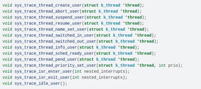 Trace user functions