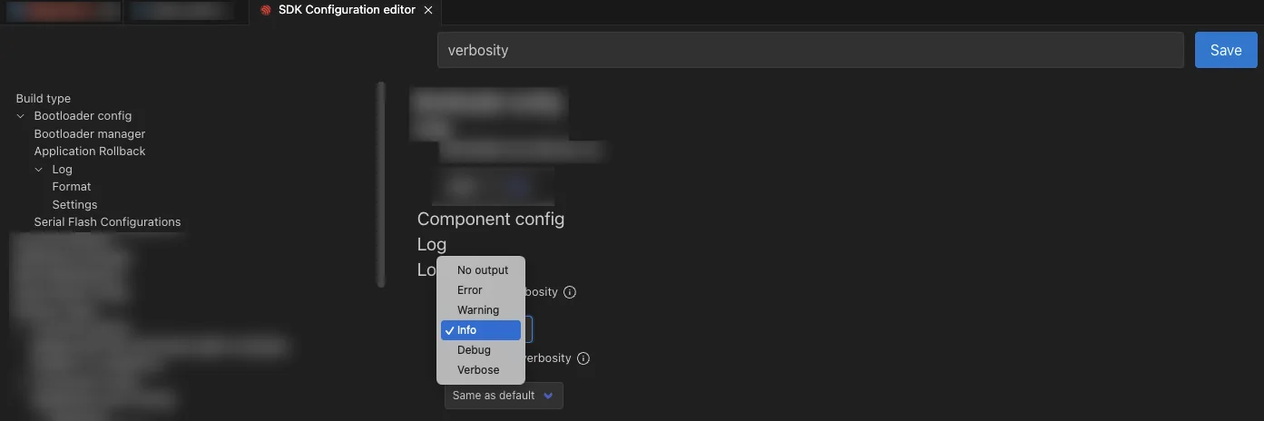 Fig.4 - Choosing verbosity level