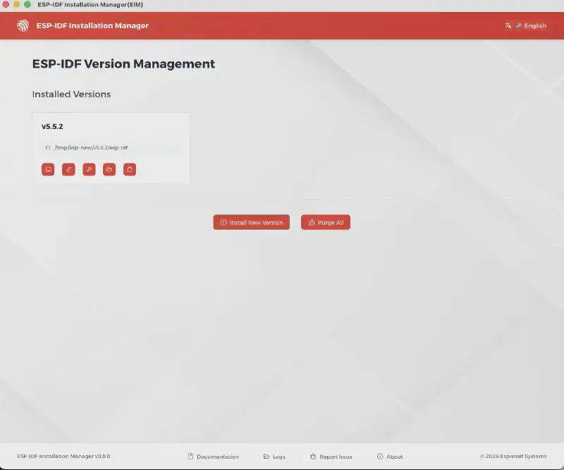 Version management in GUI