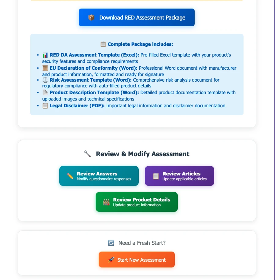 Download Compliance Package