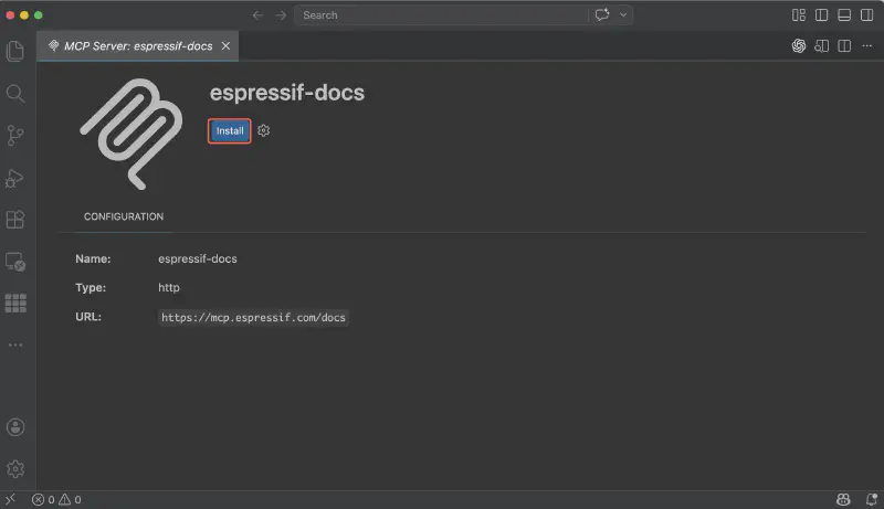 VS Code install screen
