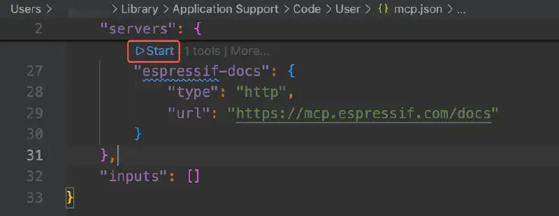 VS Code MCP Configuration (JSON)