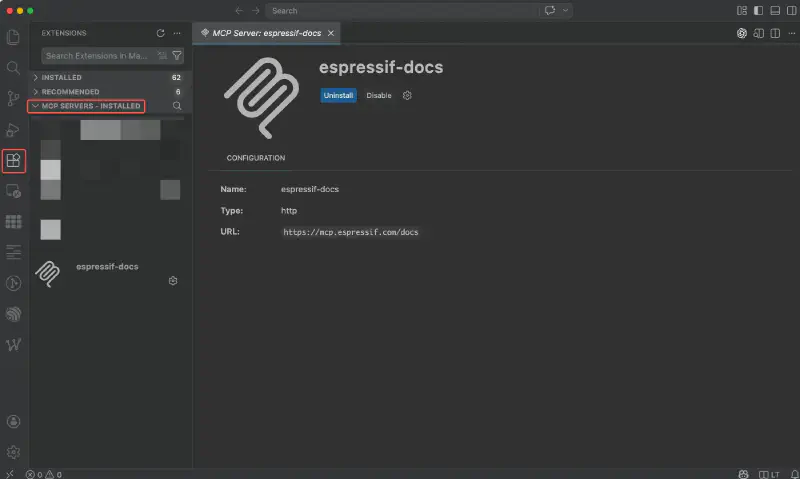 VS Code MCP installed