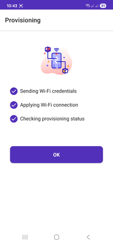 Fig.7 - Provisioning success