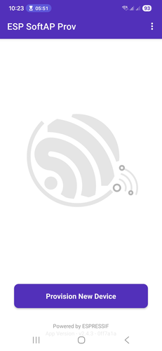 Fig.4 - ESP SoftAP Prov home screen